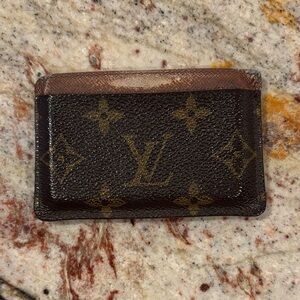 Louis Vuitton Brown and Gold Monogram Card Case